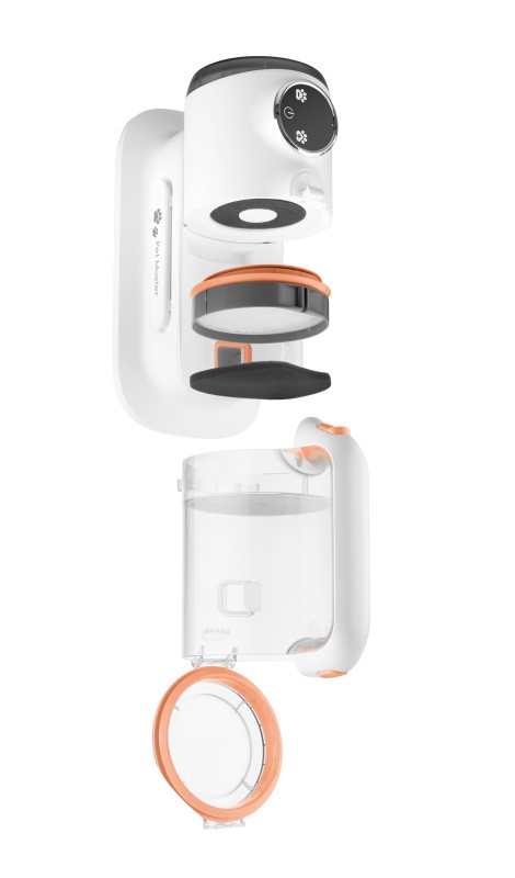Aspirator 6 in 1 ETA Pet Master 4216 90000 pentru toaletarea animalelor de companie, silentios, alb/portocaliu