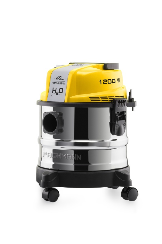 Aspirator multifunctional ETA Fachmann 4211 90000, 1200W, 15 litri, aspirare uscata si umeda, functie de suflare, negru/galben