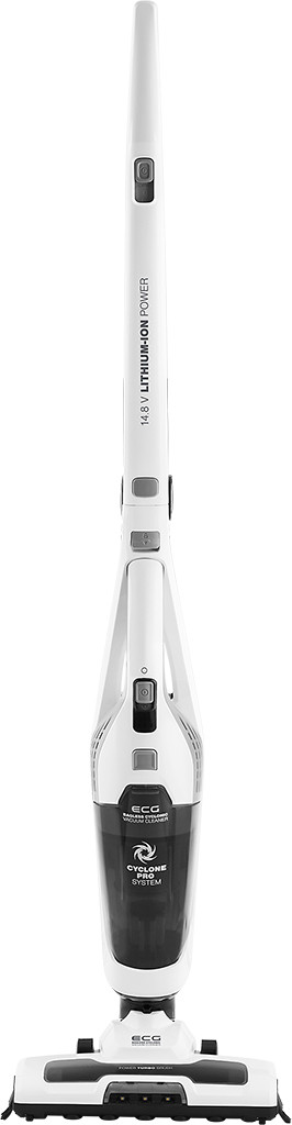 Aspirator vertical si mop 3 in 1 fara fir ECG VT 4420 Simon, 75 W, baterie Li-Ion 14.8 V, 600 ml, alb