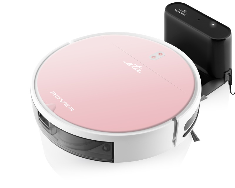 Robot aspirator si mop ETA Rover 1248 90030, Li-Ion 14.4 V/ 2600 mAh, telecomanda, tehnologie SMART, roz