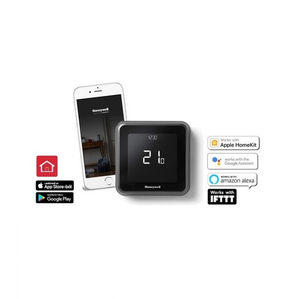 Termostat ambiental Honeywell T6R Lyric wireless, programabil, inteligent, conectare internet (Y6H910RW4055)