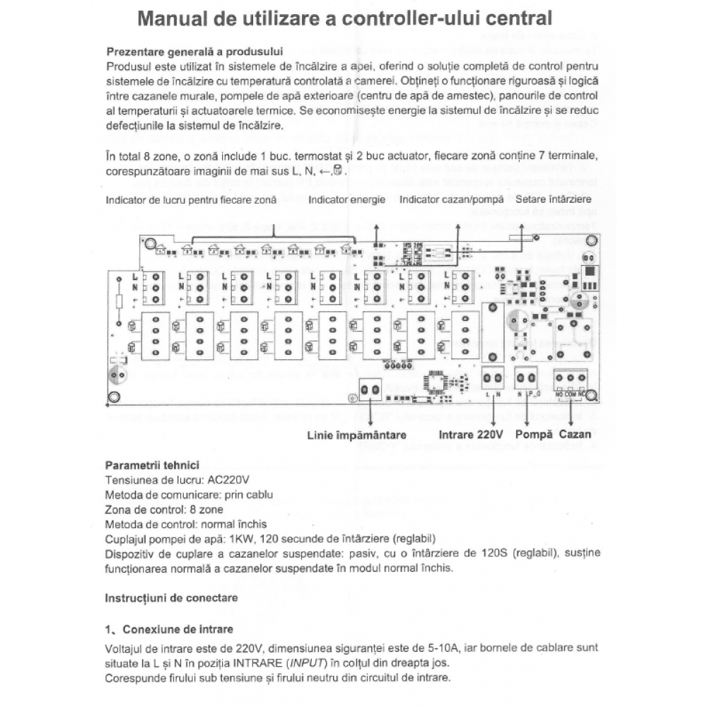 NEXTTERM Unitate de control pentru maxim 8 termostate, 16 actuatoare (TL9200)