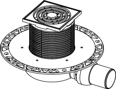 TECE Sifon complet extraplat TECEdrainpointS, ev, laterala DN 50 (3601100)
