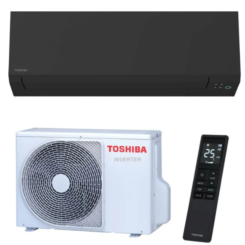 Aer conditionat Toshiba Edge Black, 22000 BTU, Clasa A+++, control WiFi, inverter, design premium, confort maxim (RAS-B22G3KVSGB-E-RAS-22J2AVSG-E1)