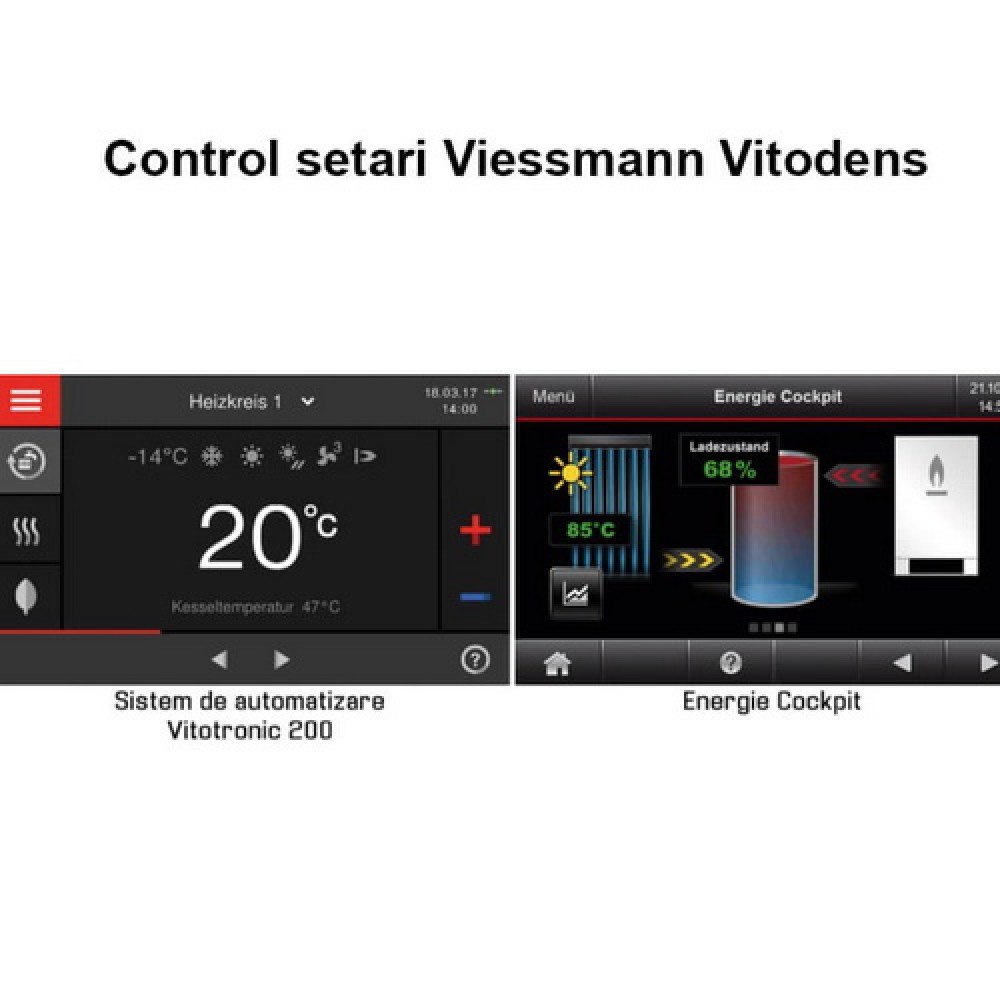Viessmann Vitodens 200-W 32 kW, cu afisaj 7" si boiler Vitocell 300 litri (Z030683)