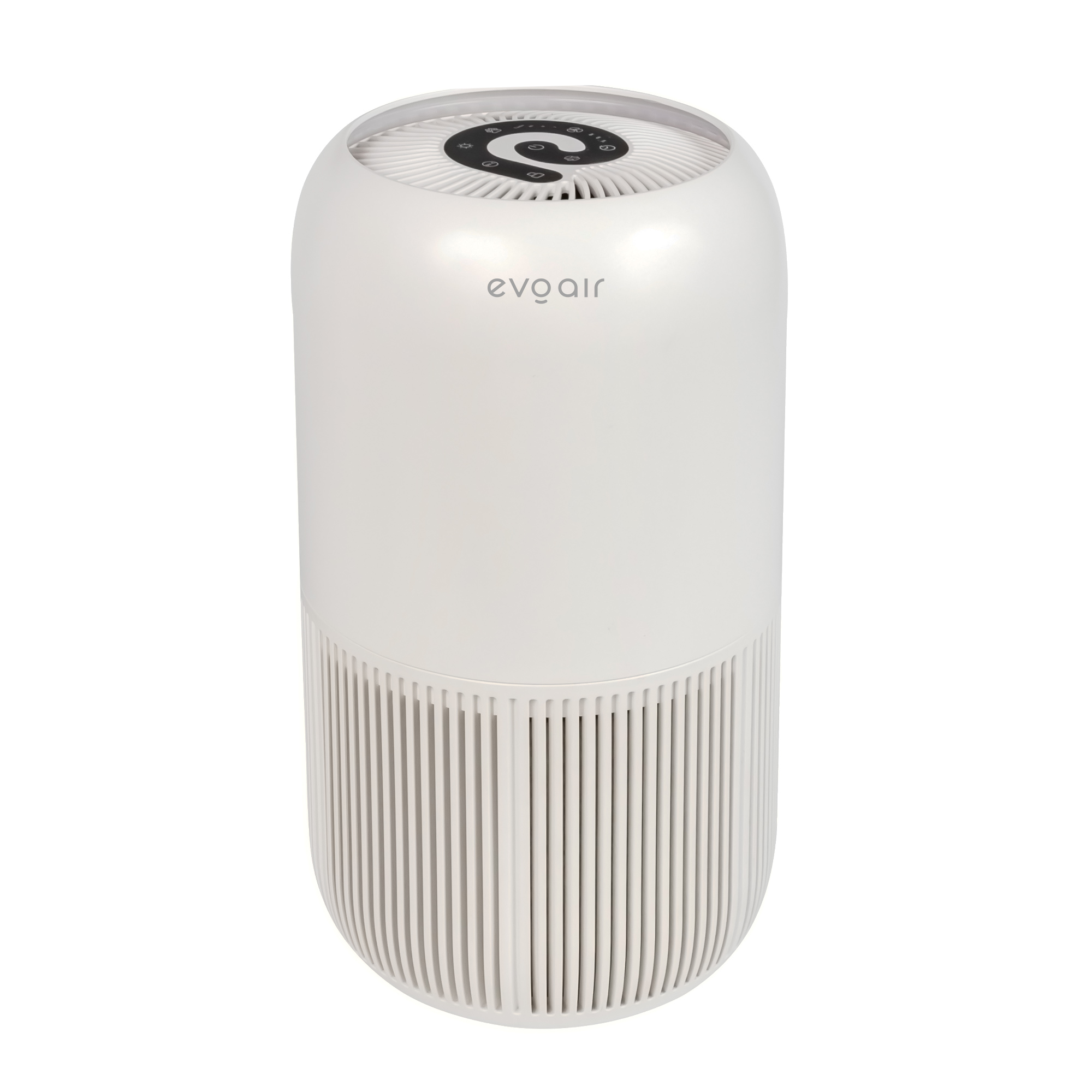 Purificator de aer Evoair, YuvoSpin, Lampă UV-C, Filtru 3in1, True Hepa, Carbon Activ, Pre-filtru, 4 viteze, Funcție Polen/Animale, Mod Noapte, Blocare Ecran, Lumină Ambientală, Alb (YUVOSPINWH)