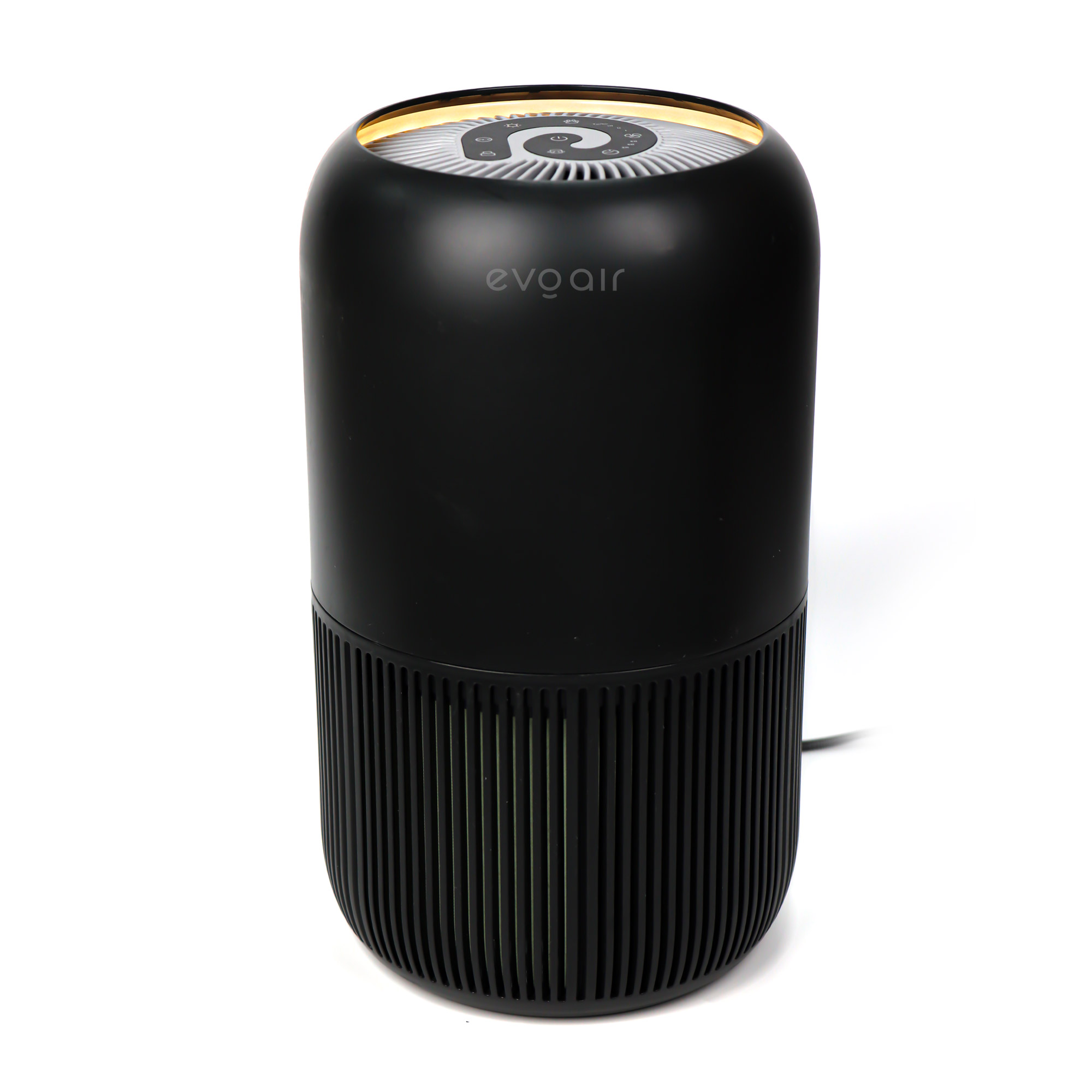 Purificator de aer Evoair, YuvoSpin, Lampă UV-C, Filtru 3in1, True Hepa, Carbon Activ, Pre-filtru, 4 viteze, Funcție Polen/Animale, Mod Noapte, Blocare Ecran, Lumină Ambientală, Negru (YUVOSPINBL)