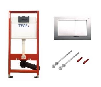 Modul WC TECEbase cu rezervor Base, incl. clapeta TECEbase crom lucios, izolatie si sist. fixare, H 1120mm (9400406)