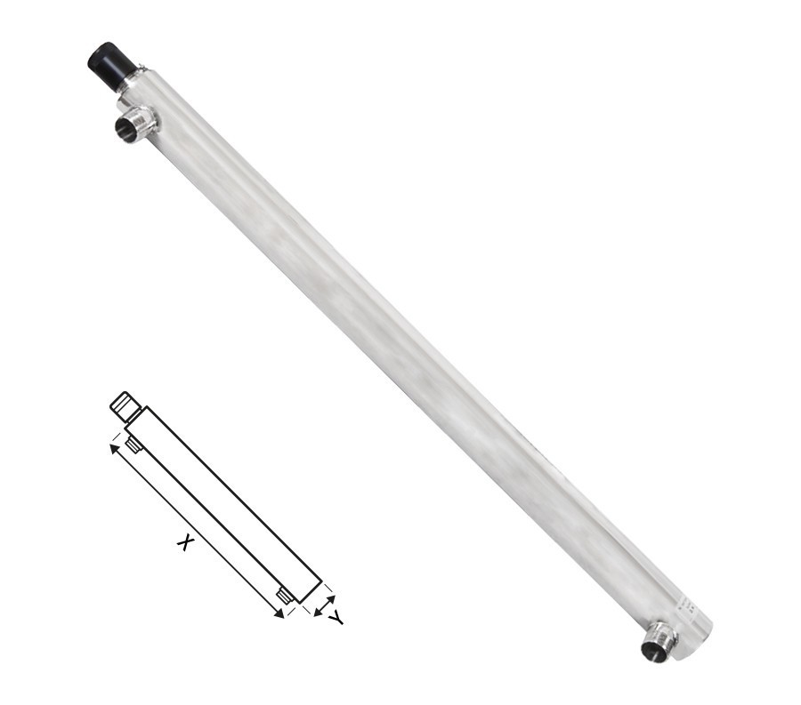 Sterilizator apa UV PureTECH UVC55A, lampa 55W, debit 2.8 m3/h, carcasa inox, conexiune 1 inch, eficienta pana la 99.9%