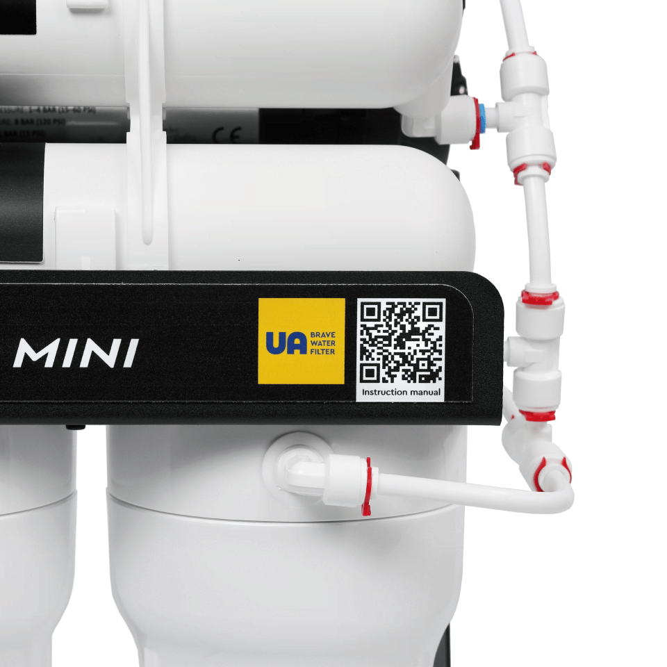 Sistem osmoza inversa profesionala Ecosoft Robust Mini, 6 stadii filtrare, debit direct 2.1 litri/min, pompa booster inclusa, capacitate 300 GPD