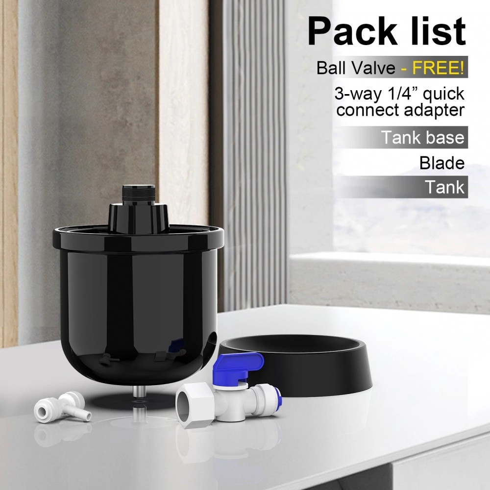 Bazin mini osmoza inversa direct flow PureTECH TANK-MINI, volum util 500 ml, presiune 1.5-3 bar, plastic BPA Free, conexiune 1/4 inch