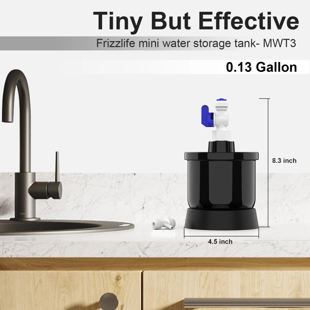 Bazin mini osmoza inversa direct flow PureTECH TANK-MINI, volum util 500 ml, presiune 1.5-3 bar, plastic BPA Free, conexiune 1/4 inch