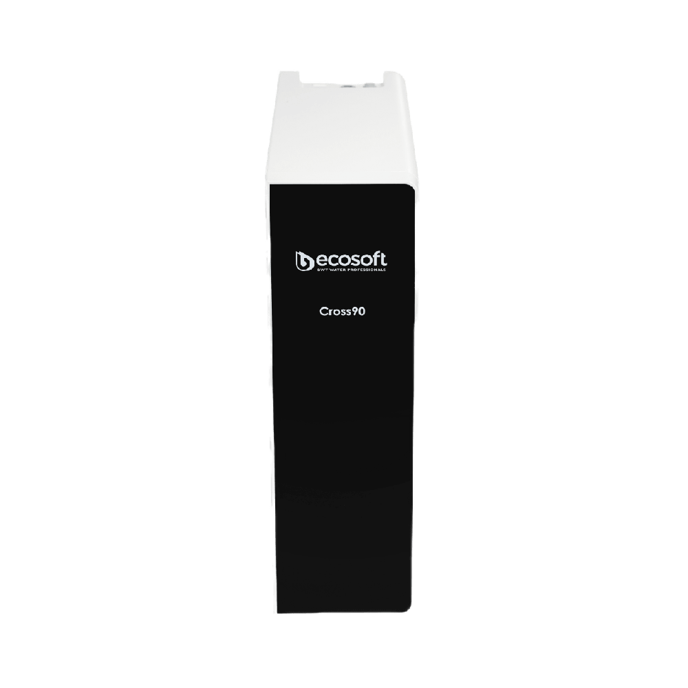 Purificator apa cu osmoza inversa Ecosoft Cross90, membrana 600 GPD, 4 stadii de filtrare, fara bazin cu debit direct 1.5 l/min, pompa booster inclusa si baterie cu indicator schimb consumabile