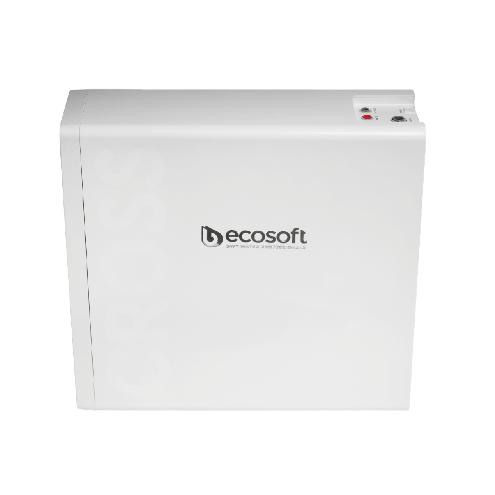 Purificator apa cu osmoza inversa Ecosoft Cross90, membrana 600 GPD, 4 stadii de filtrare, fara bazin cu debit direct 1.5 l/min, pompa booster inclusa si baterie cu indicator schimb consumabile