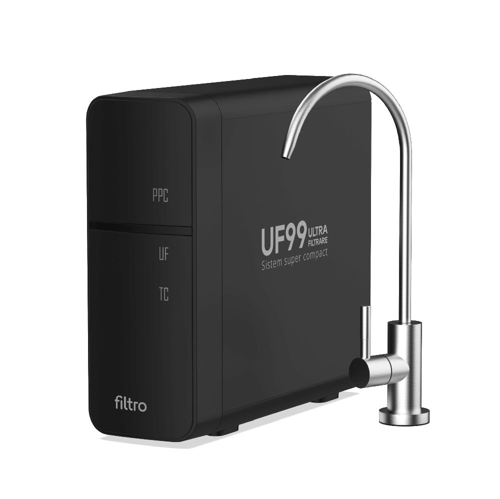 Sistem ultrafiltrare FILTRO UF99, 4 stadii, membrana 0.01 microni, cartuse twist, debit 3.8 litri/min, fara electricitate, montaj sub chiuveta