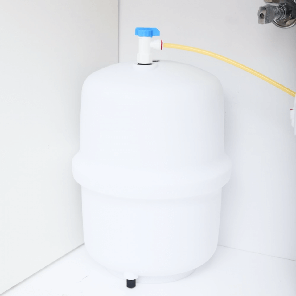 Sistem de filtrare cu osmoza inversa Ecosoft AquaCalcium Mint, 6 stadii, membrana 75 GPD, remineralizare cu calciu, fara pompa, bazin de stocare inclus