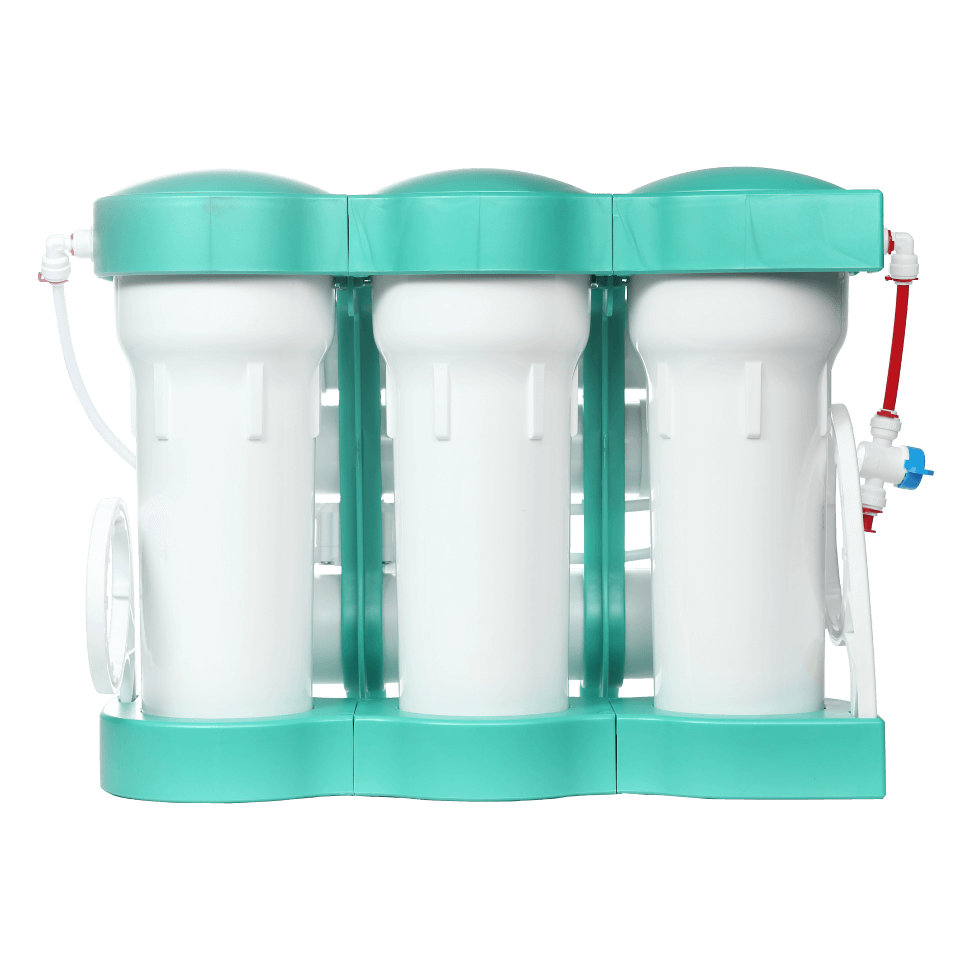 Sistem de filtrare cu osmoza inversa Ecosoft AquaCalcium Mint, 6 stadii, membrana 75 GPD, remineralizare cu calciu, fara pompa, bazin de stocare inclus