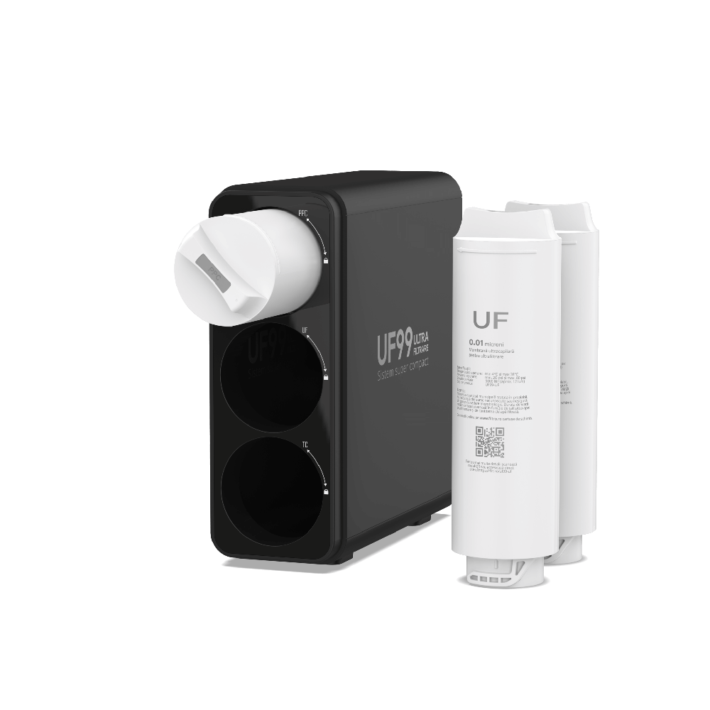 Cartus prefiltru FILTRO UF99-PPC, 2 in 1 polipropilena si carbune activat bloc, filtrare 5 microni, schimb la 6 luni sau 2500 litri