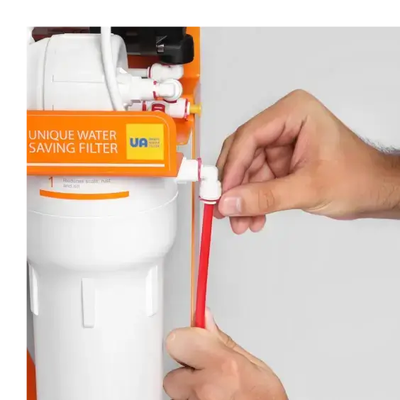 Sistem osmoza inversa cu pompa booster Ecosoft Absolute PRO, 6 stadii de filtrare, 75 GPD, remineralizare, cadru metalic, bazin de stocare inclus