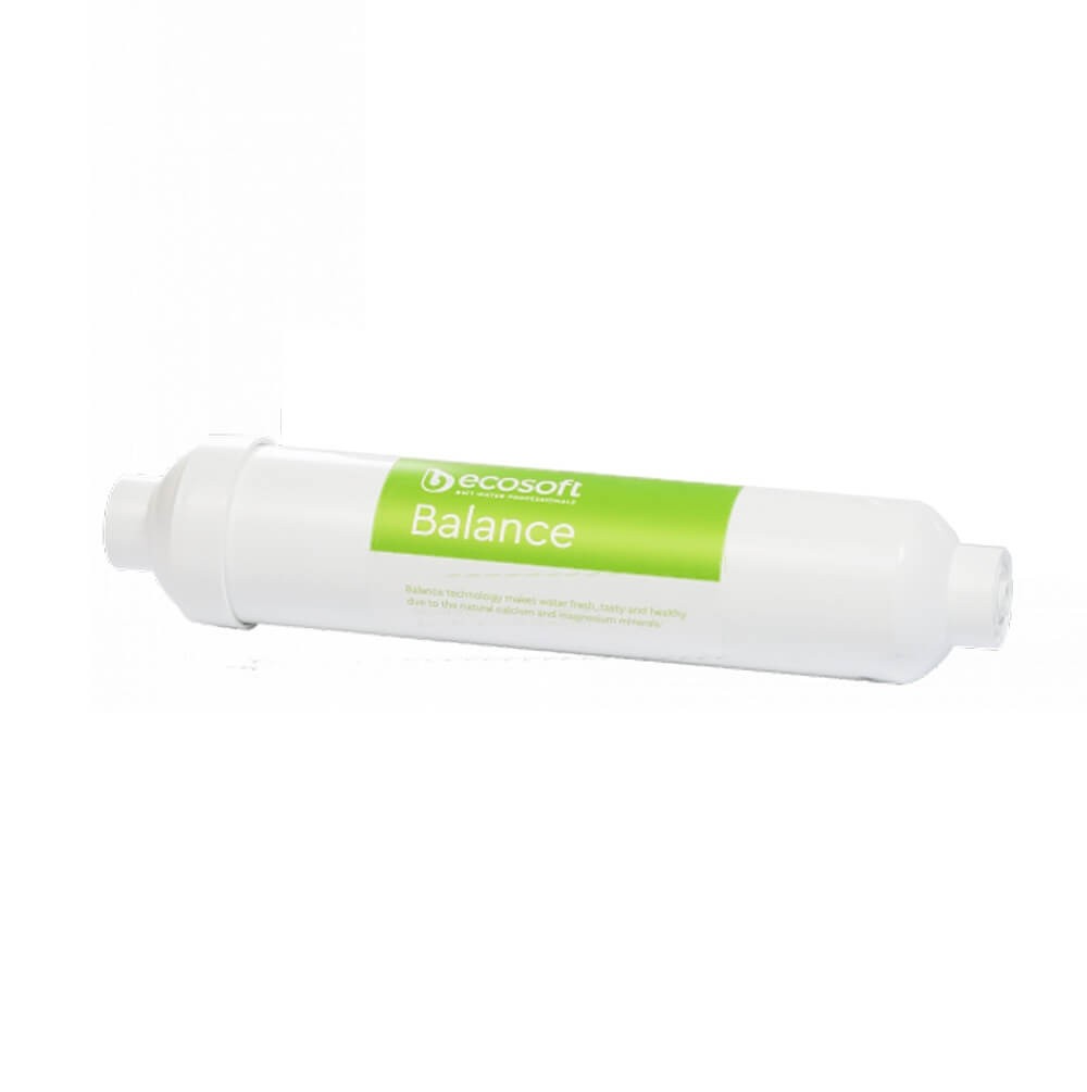 Cartus filtrant inline Ecosoft Balance, remineralizare cu calciu si magneziu, conectori rapizi, inlocuire la 6 luni