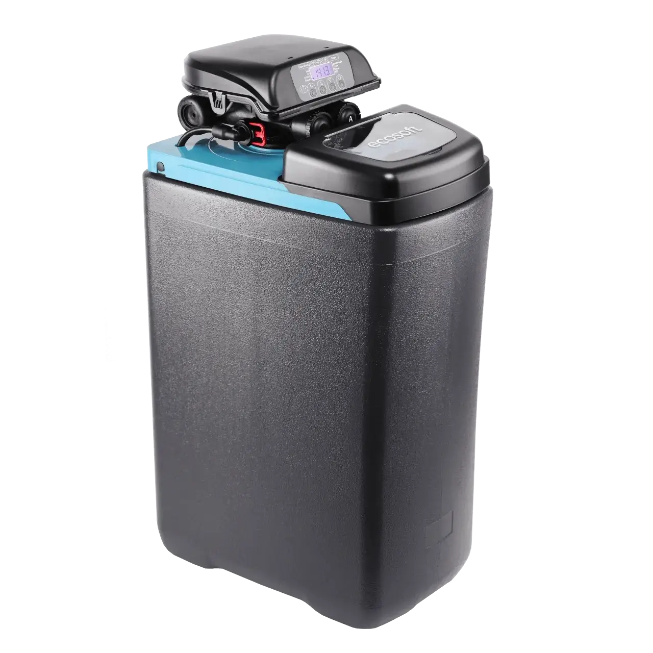 Dedurizator apa cabinet FILTRO Blue 200, valva Clack DV 1 inch cu regenerare timp/volum, 20 litri rasina Dowex, debit 1.8 m3/h, capacitate 4 m3, inaltime 74 cm