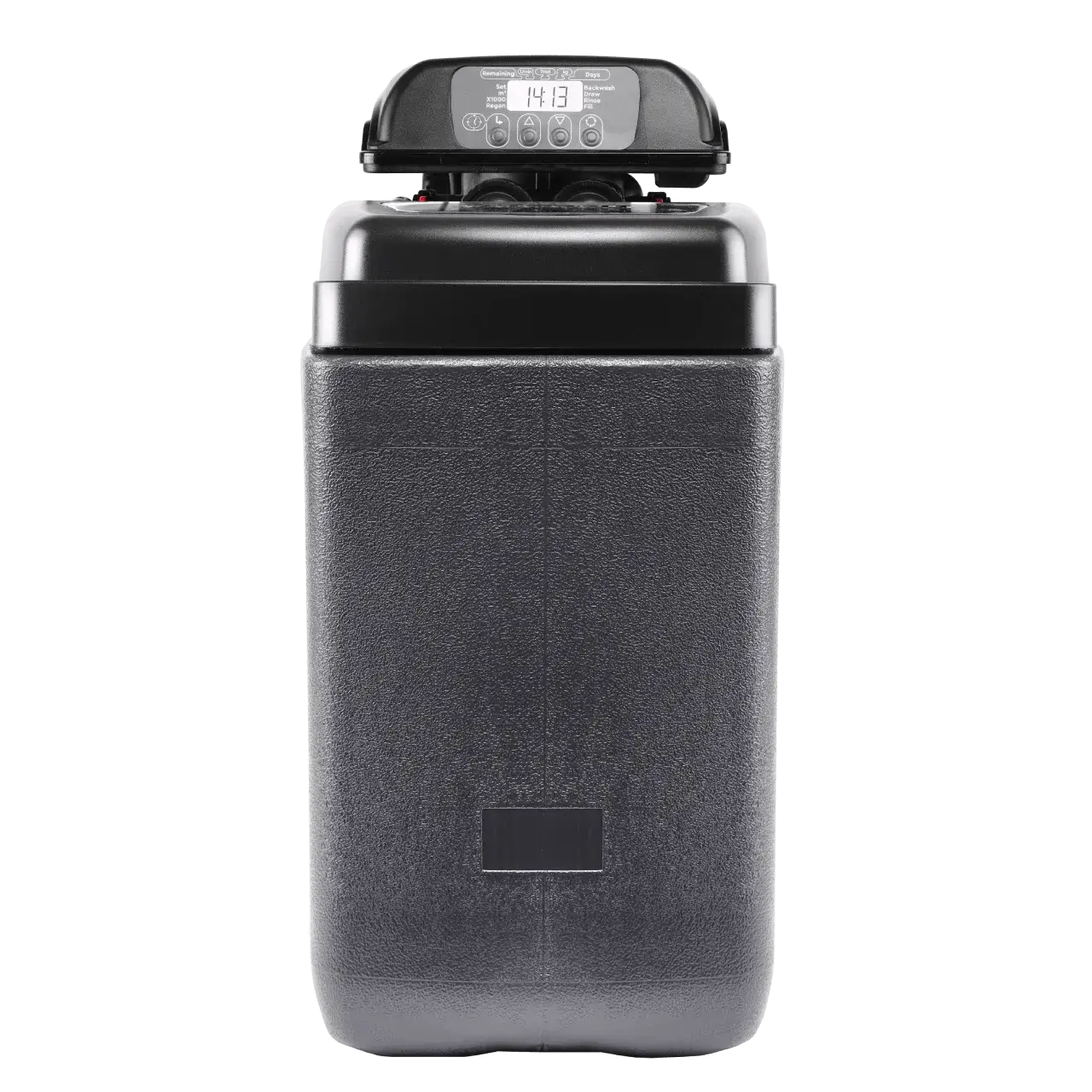 Dedurizator apa cabinet FILTRO Blue 150, valva Clack DV 1 inch cu regenerare timp/volum, 15 litri rasina, debit 1.5 m3/h, inaltime 54 cm, capacitate dedurizare 2.4 m3