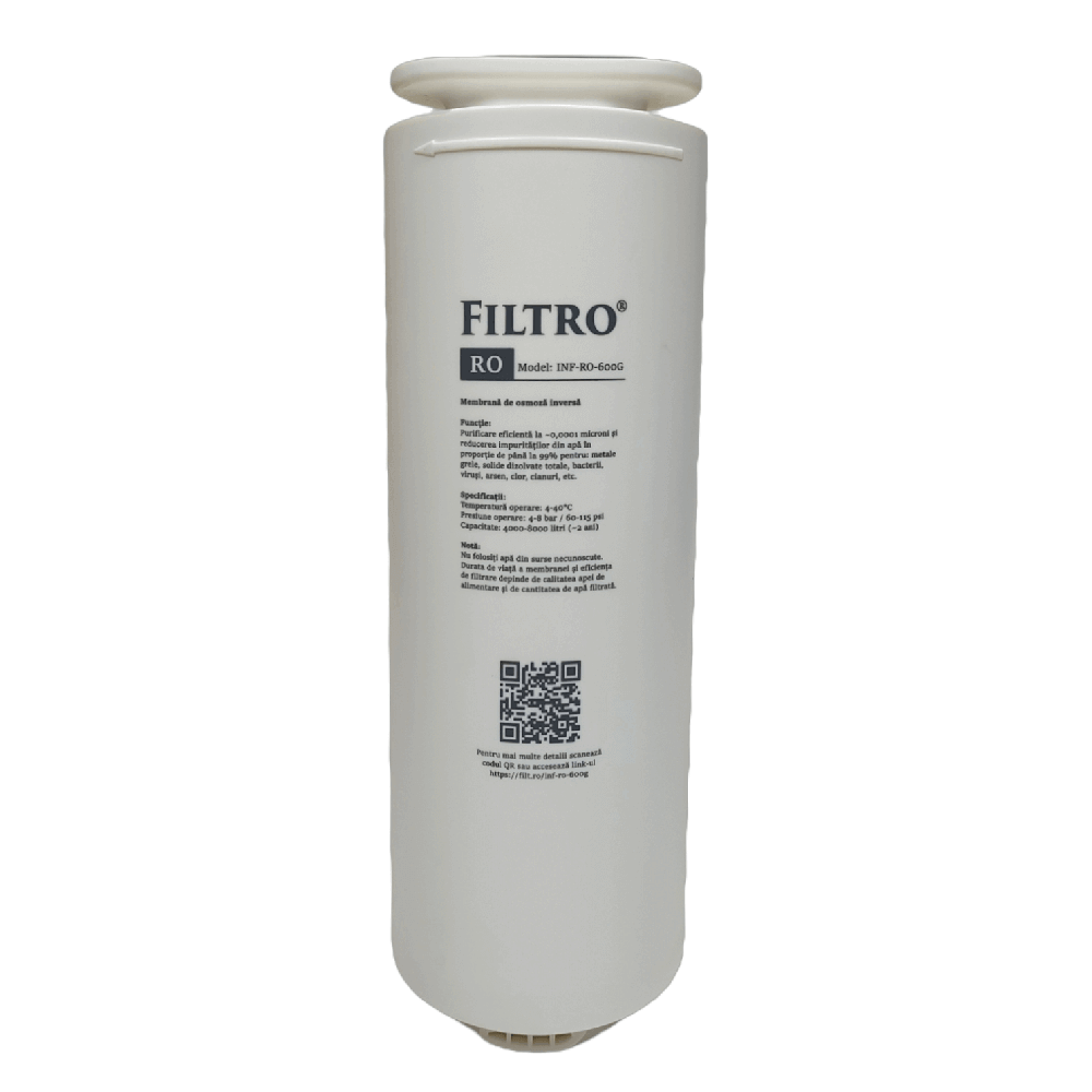 Membrana osmoza inversa FILTRO INFINITY+ DF1000, capacitate 1000 GPD, filtrare 0.0001 microni, sistem twist