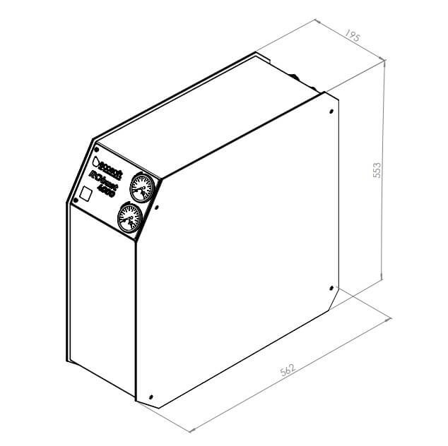 Sistem osmoza inversa profesionala Ecosoft ROBUST 4000, debit 180 litri/ora, 2 membrane de 500 GPD, pompa booster inclusa