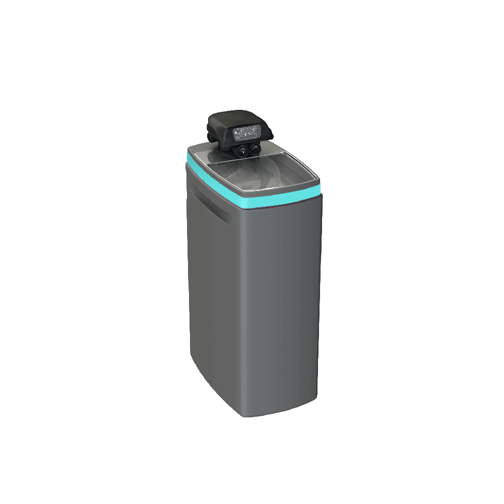 Statie automata de dedurizare Ecosoft Anthracite Azure 370, 37 litri rasina, debit nominal 2.9 m3/h, cabinet gri-verde