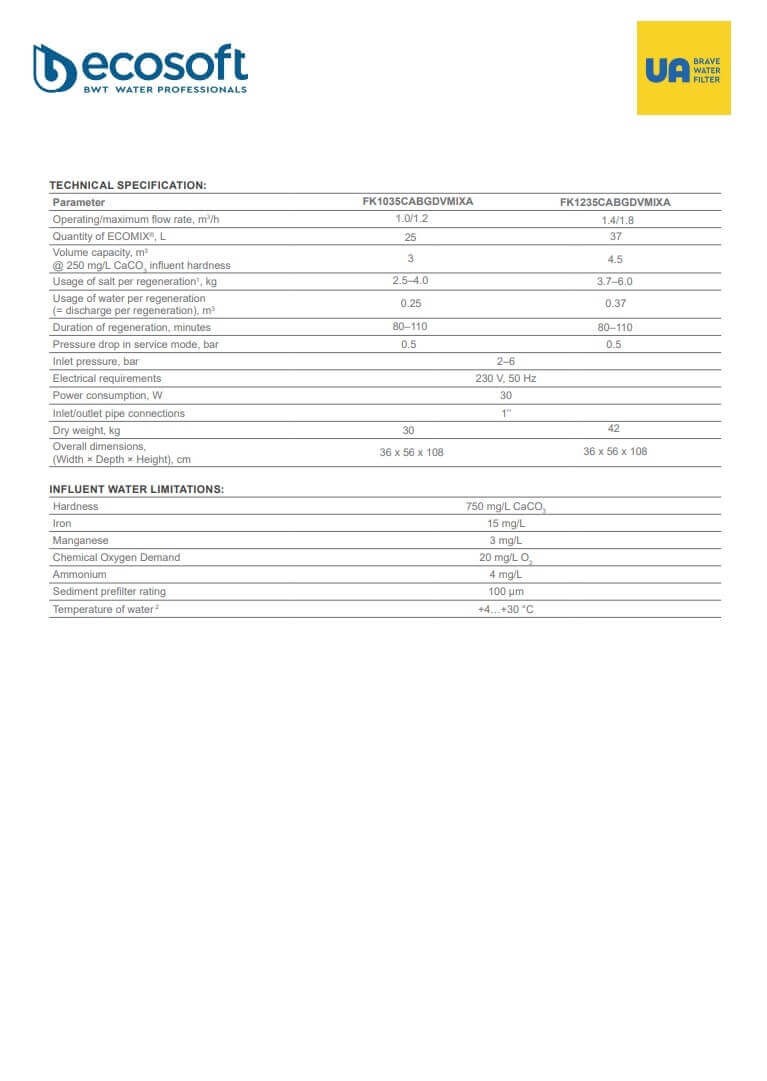 Statie automata dedurizare Ecosoft Anthracite Gold 370, 37 litri rasina Ecomix A, debit nominal 2.2 m3/h, cabinet gri-portocaliu
