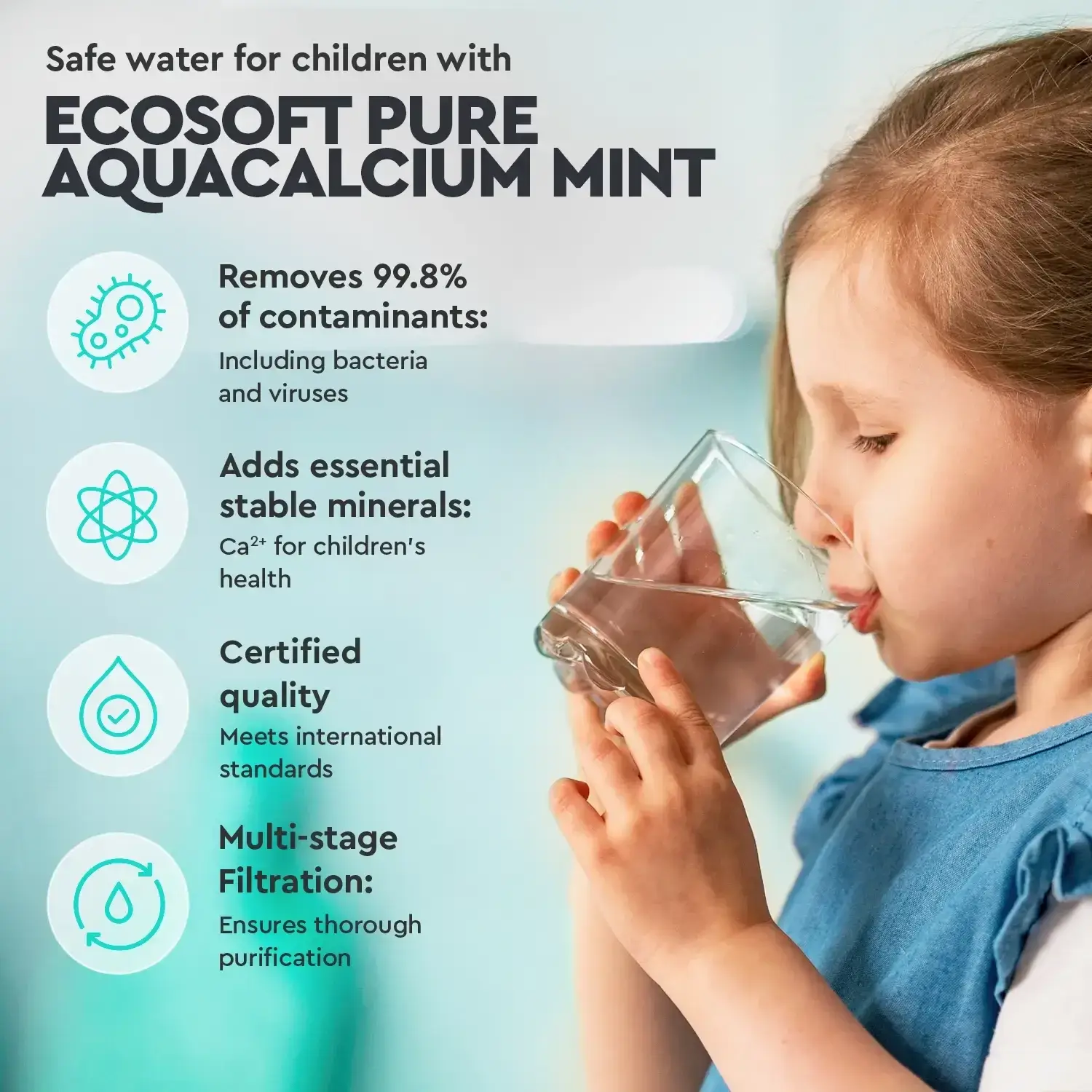 Sistem de osmoza inversa Ecosoft AquaCalcium Mint PRO, 6 stadii de filtrare, 75 GPD, pompa booster inclusa, remineralizare cu calciu si bazin de stocare