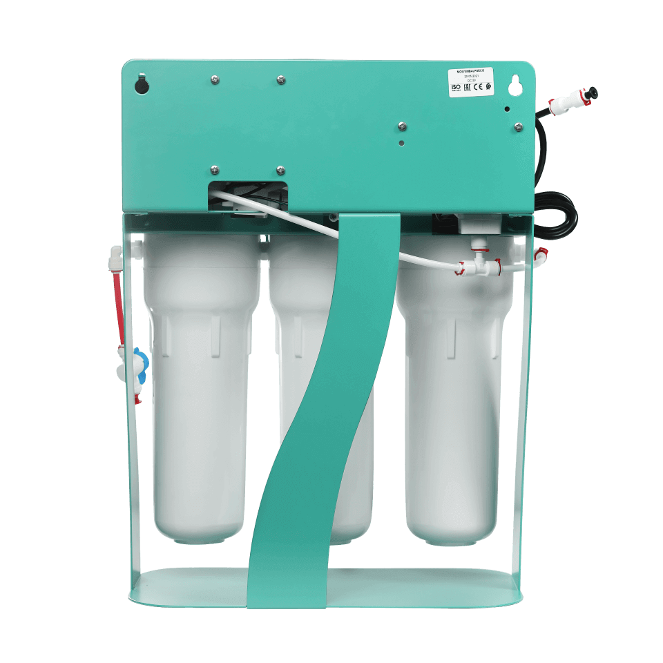 Sistem de osmoza inversa Ecosoft AquaCalcium Mint PRO, 6 stadii de filtrare, 75 GPD, pompa booster inclusa, remineralizare cu calciu si bazin de stocare