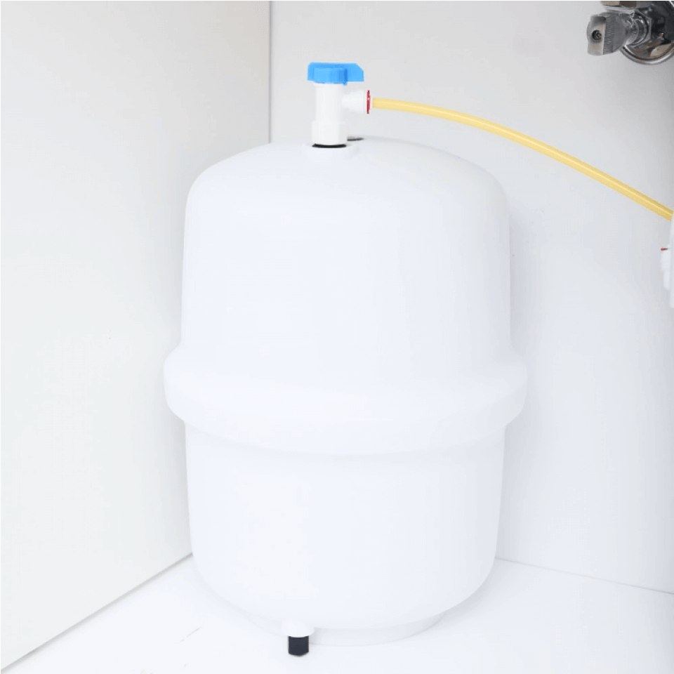 Sistem de osmoza inversa Ecosoft AquaCalcium Mint PRO, 6 stadii de filtrare, 75 GPD, pompa booster inclusa, remineralizare cu calciu si bazin de stocare