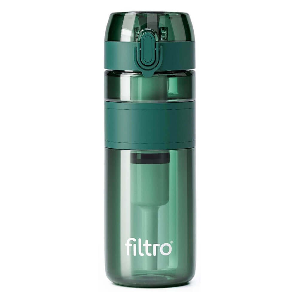 Recipient filtrant FILTRO TRITAN PURE 500 CB, material tritan BPA Free, filtru cu carbune activat, capacitate 500 ml, culoare verde