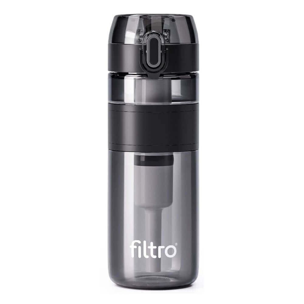 Recipient FILTRO TRITAN PURE 500 CB, material tritan BPA Free, filtru cu carbune activat, capacitate 500 ml, culoare neagra