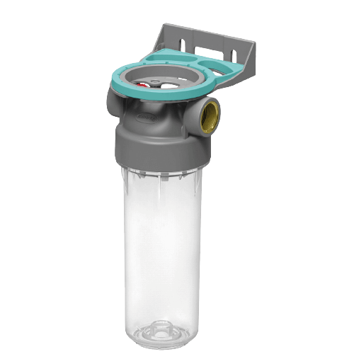 Carcasă filtru apă Ecosoft ECO 2P 9¾, bol PET transparent, racord ¾, inel de centrare pentru cartuș
