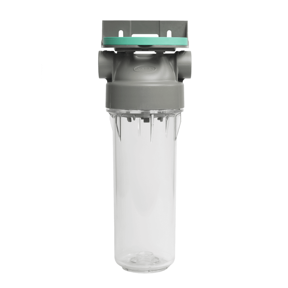 Carcasă filtru apă Ecosoft ECO 2P 9¾, bol PET transparent, racord ¾, inel de centrare pentru cartuș