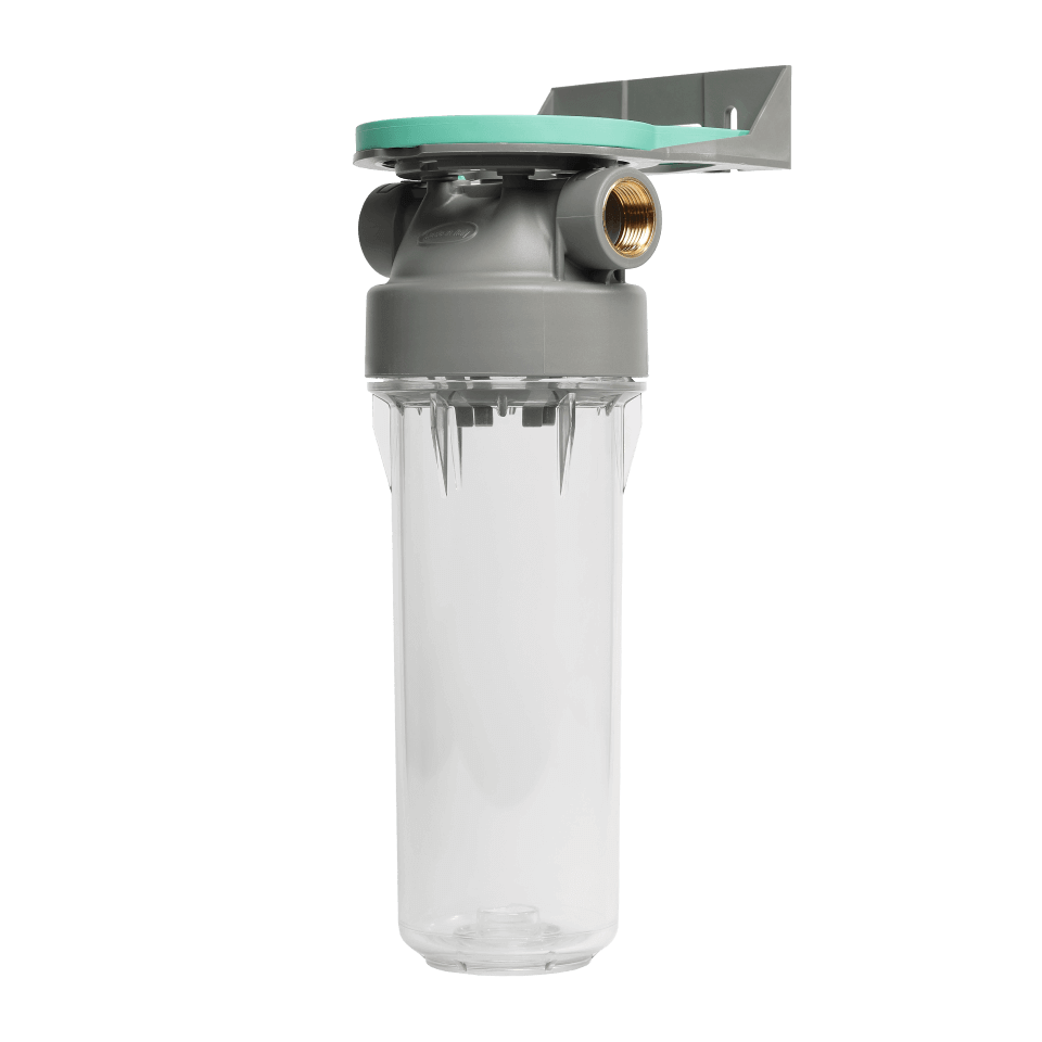 Carcasă filtru apă Ecosoft ECO 2P 9¾, bol PET transparent, racord ¾, inel de centrare pentru cartuș