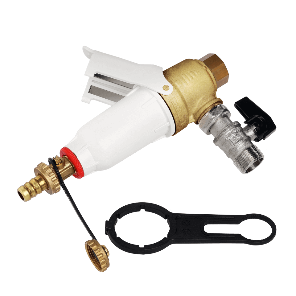 Filtru magnetic cu sita metalica DIMA BRASS, insertie alama, microfiltrare 5 microni, conectare 3/4 inch, pentru instalatii termice