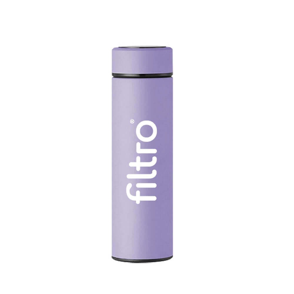 Termos FILTRO Thermo LED Purple, perete dublu din inox 304, afisaj tactil digital al temperaturii, capacitate 500 ml, culoare mov