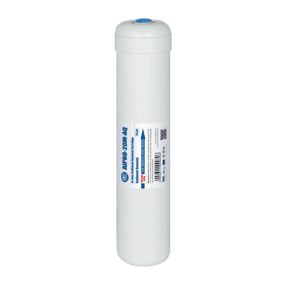 Cartus filtrant inline pentru sedimente Aquafilter AIPRO-20M-AQ, 20 microni, dimensiune 12