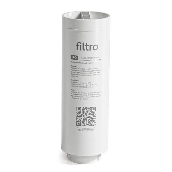 Membrana osmoza inversa FILTRO INFINITY Lite RO600, capacitate 600 GPD, filtrare 0.0001 microni, sistem twist