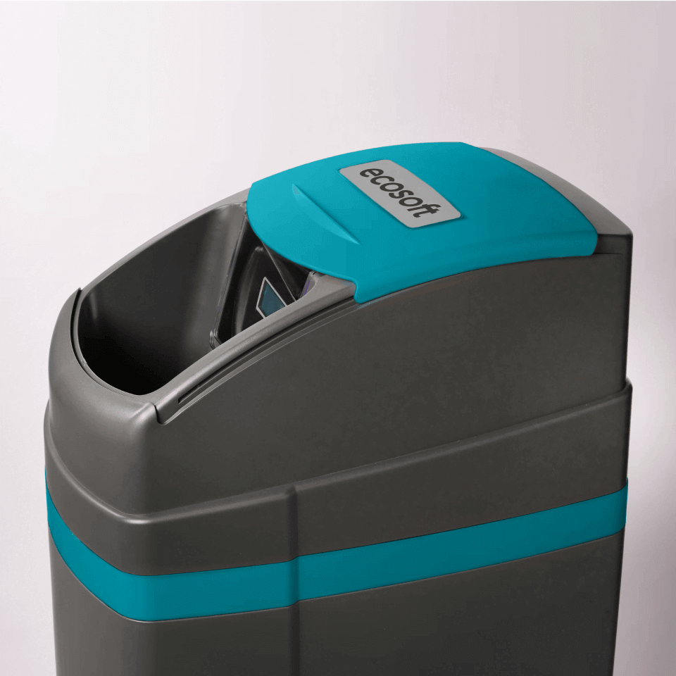 Statie de dedurizare tip cabinet Ecosoft Titanium Azure 370, 37 litri rasina Dowex HCRS/S, valva Clack WS1 CE, debit nominal 2.6 m3/ora, tanc 12x35 inch