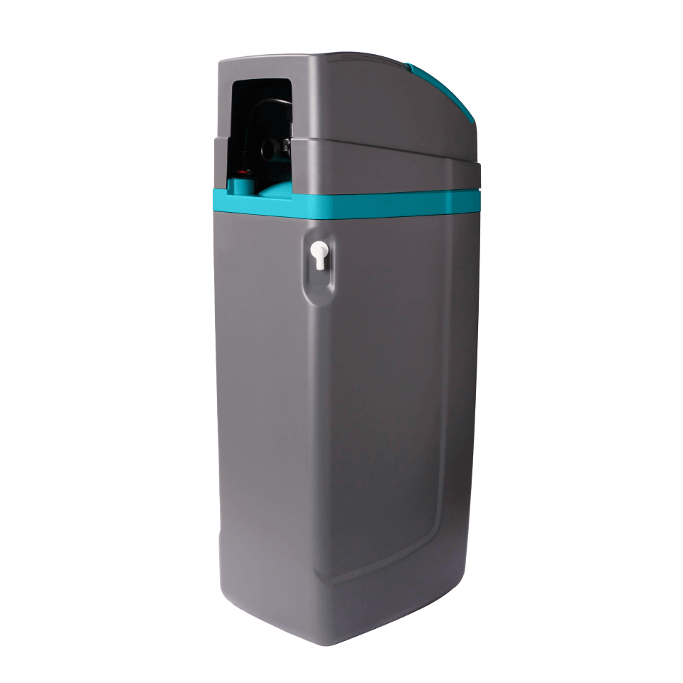 Statie dedurizare tip cabinet Ecosoft Titanium Azure 250, 25 litri rasina Dowex HCRS/S, valva Clack WS1 CE, debit nominal 1.8 m3/ora, tanc 10x35 inch