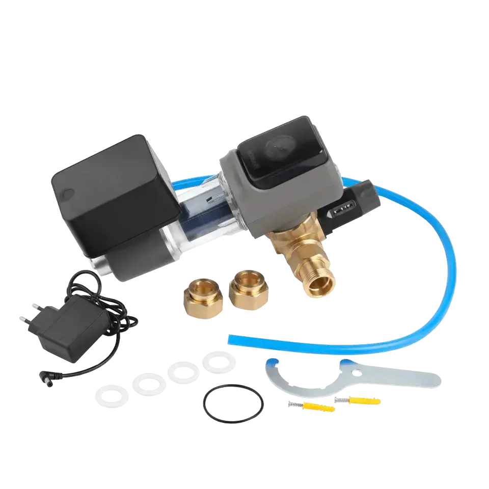 Filtru sedimente cu spalare automata Ecosoft TXHES3, conexiune 1 tol, regulator de presiune integrat, grad de filtrare 40 microni