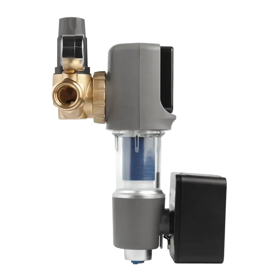 Filtru sedimente cu spalare automata Ecosoft TXHES3, conexiune 1 tol, regulator de presiune integrat, grad de filtrare 40 microni