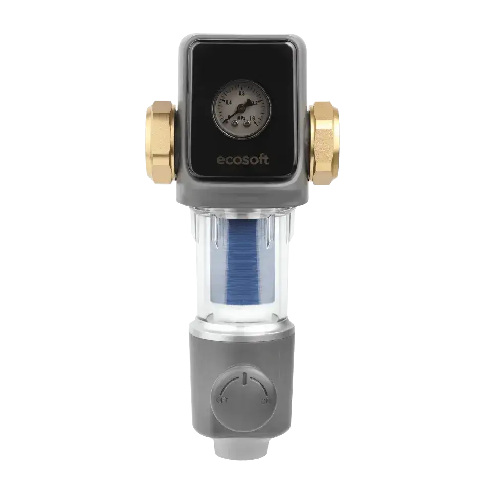 Filtru sedimente cu spalare manuala Ecosoft TXHES2, conexiune 1 tol, grad filtrare 40 microni, indeparta nisip, murdarie si rugina