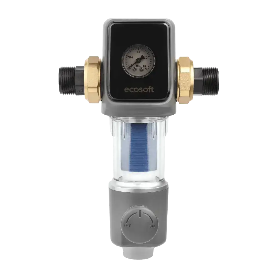 Filtru sedimente cu spalare manuala Ecosoft TXHES2, conexiune 1 tol, grad filtrare 40 microni, indeparta nisip, murdarie si rugina