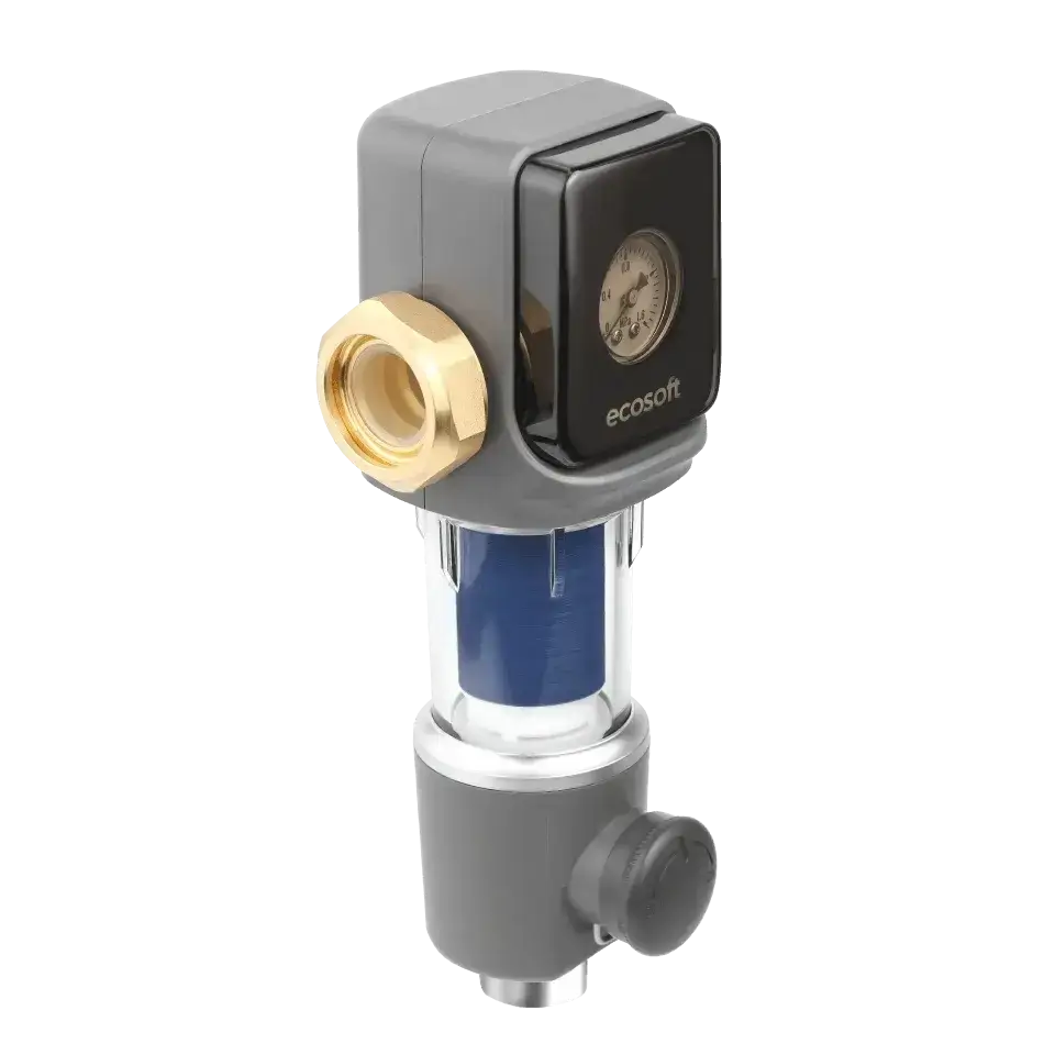 Filtru sedimente cu spalare manuala Ecosoft TXHES2, conexiune 1 tol, grad filtrare 40 microni, indeparta nisip, murdarie si rugina