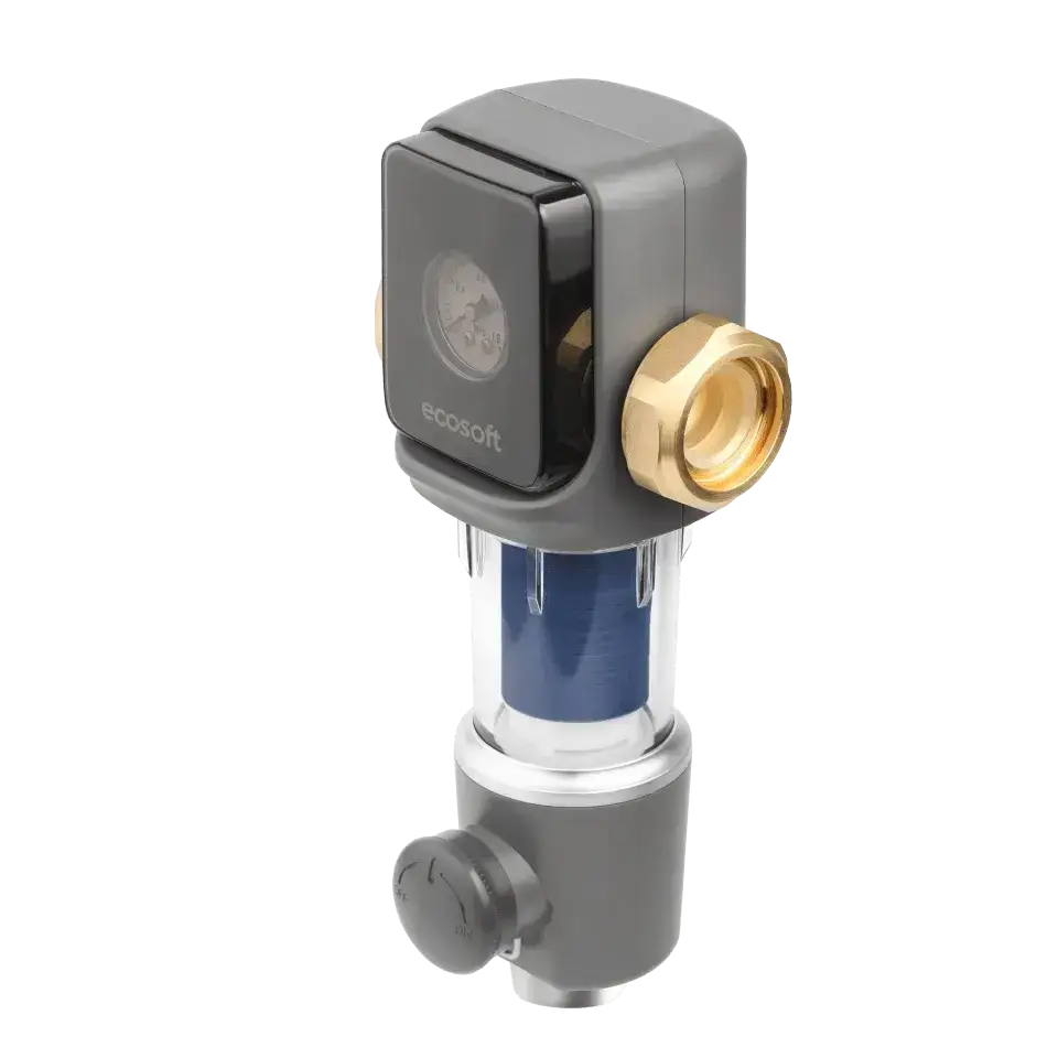Filtru sedimente cu spalare manuala Ecosoft TXHES2, conexiune 1 tol, grad filtrare 40 microni, indeparta nisip, murdarie si rugina